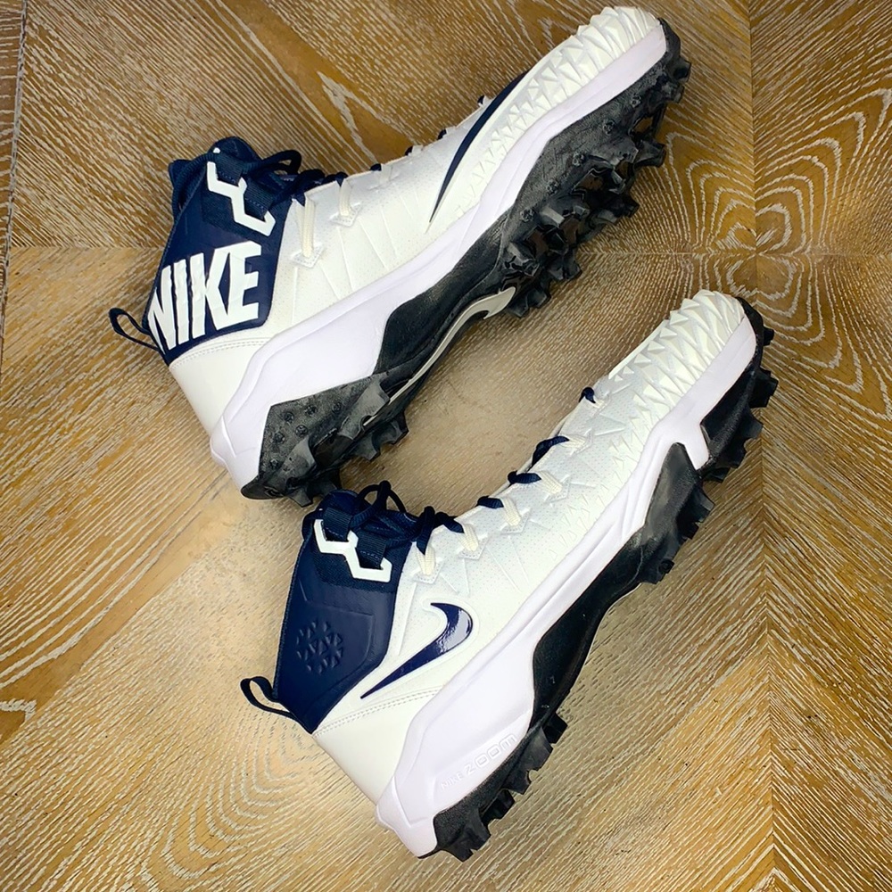NIKE Navy Force Savage Pro Shark Football Cleats 16